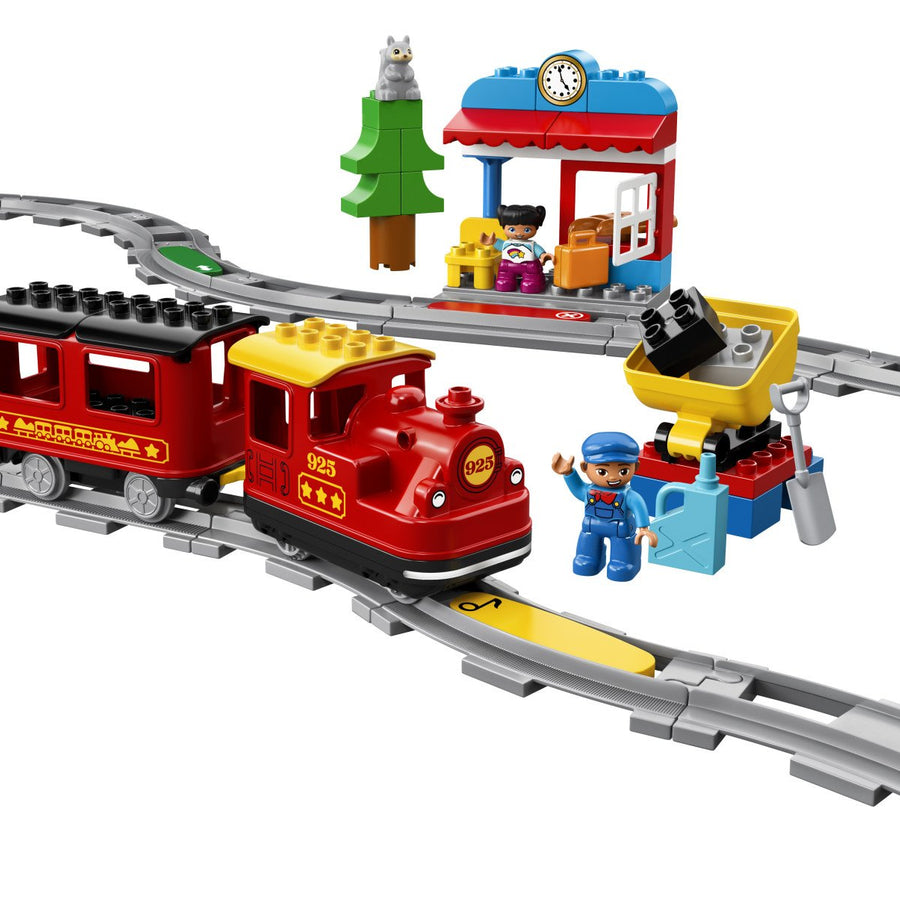 LEGO DUPLO Steam Train 10874 Remote-Control Building Blocks Set Helps Toddlers Learn, Great Educational Birthday Gift (59 Pieces)
