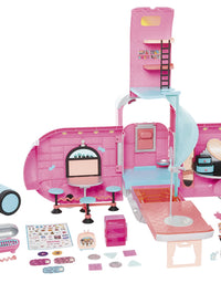 LOL Surprise OMG Glamper Fashion Camper Doll Playset with 55+ Surprises, Fully-Furnished with Light Up Pool, Water Slide, Bunk Beds, Cafe, BBQ Grill, DJ Booth - Gift Toy for Girls Ages 4 5 6 7+ Years
