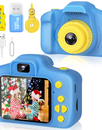 Desuccus Kids Camera Toddler Toys Christmas Birthday Gifts for Boys and Girls Kids Toys 3-9 Year Old HD Video Digital Video Camera for Toddler 5 Puzzle Games with 32GB SD Card (Blue)
