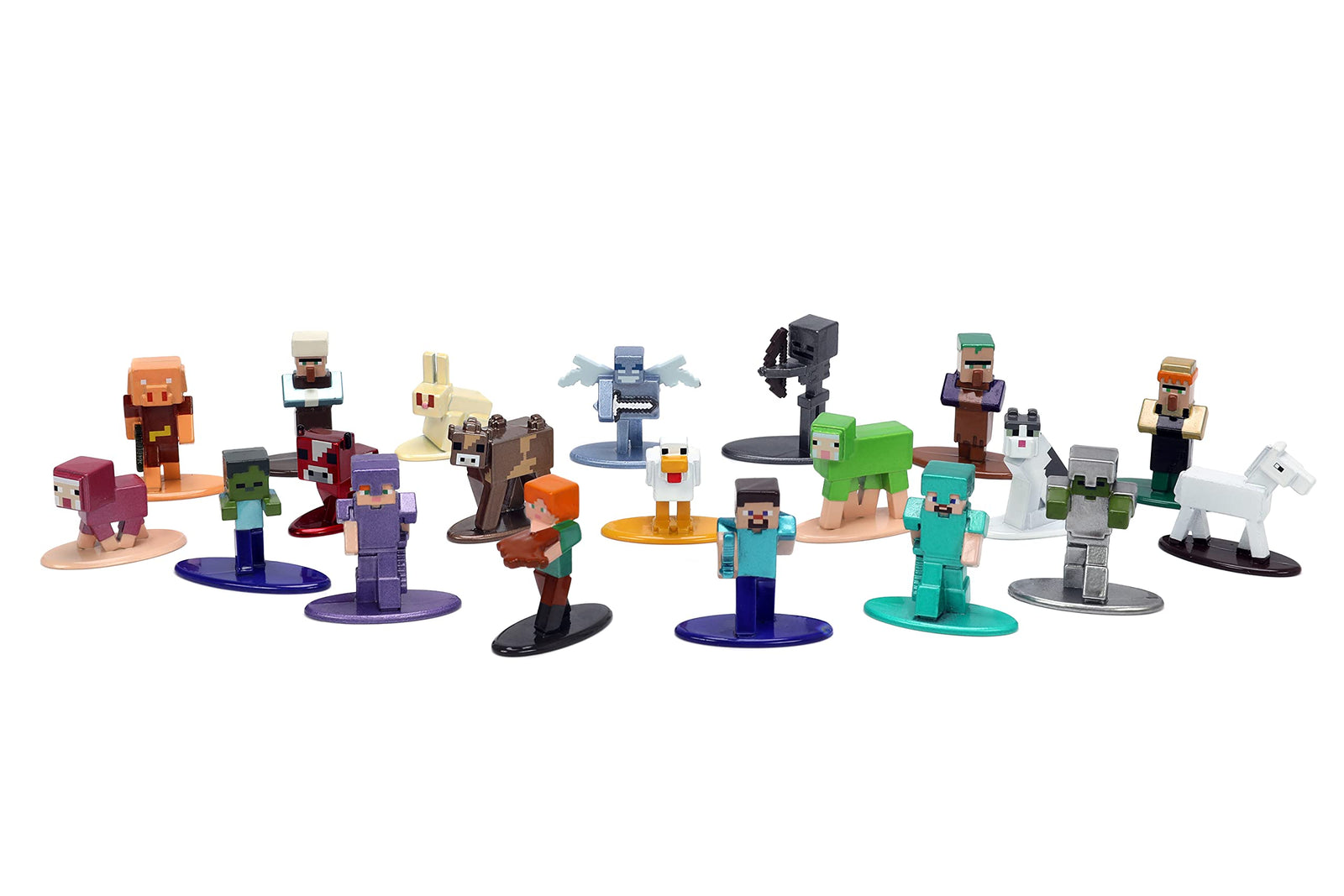 Jada Toys Minecraft 1.65" Die-cast Metal Collectible Figurine 20-Pack Wave 6, Toys for Kids and Adults