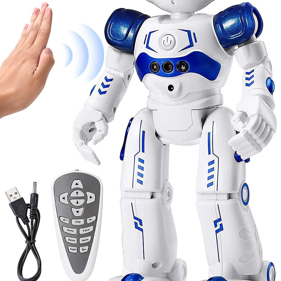KingsDragon RC Robot Toys for Kids, Gesture & Sensing Programmable Remote Control Smart Robot for Age 3 4 5 6 7 8 Year Old Boys Girls Birthday Gift Present