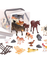 Terra by Battat – Country World – Realistic Cows Toys & Farm Animal Toys for Kids 3+ (60 Pc)
