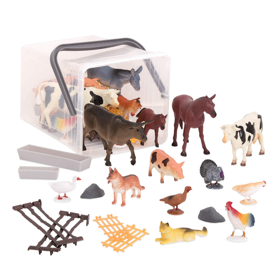 Terra by Battat – Country World – Realistic Cows Toys & Farm Animal Toys for Kids 3+ (60 Pc)