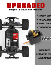 HAIBOXING 1:18 Scale All Terrain RC Car 18859E, 36 KPH High Speed 4WD Electric Vehicle with 2.4 GHz Remote Control, 4X4 Waterproof Off-Road Truck with Two Rechargeable Batteries
