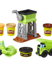 Play-Doh Wheels Gravel Yd Construction Toy with Non-Toxic Pavement Buildin' Compound Plus 3 Additional Colors

