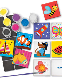 4M 4563 Magnetic Mini Tile Art - DIY Paint Arts & Crafts Magnet Kit for Kids - Fridge, Locker, Party Favors, Craft Project Gifts for Boys & Girls
