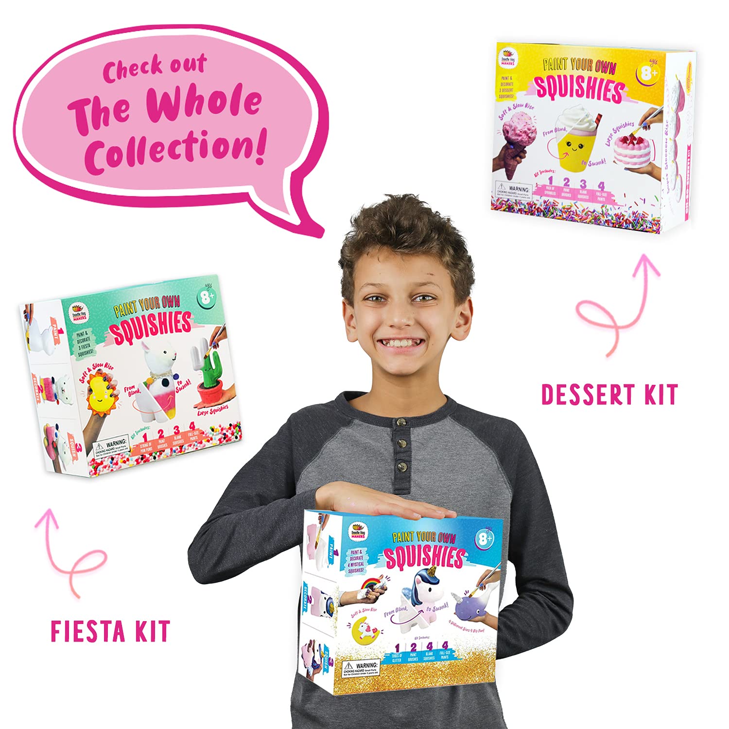 Unicorn Gifts for Girls. Arts & Crafts Paint Your Own Rainbows & Awesomeness Squishies DIY Kit. Gifts for Girls Top Christmas Toys. Includes Large Slow-Rise Squishies (Unicorn Squishy Kit)