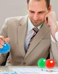 KLT Sensory Stress Ball Set, 12 Pack Stress Relief Fidget Balls for Kids/Adults, Stocking Stuffers, Squishy Balls Fidget Toy, Hand Exercise, Anxiety Relief, Squeeze Toys for Autism (Stress Balls)
