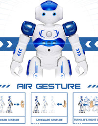 KingsDragon RC Robot Toys for Kids, Gesture & Sensing Programmable Remote Control Smart Robot for Age 3 4 5 6 7 8 Year Old Boys Girls Birthday Gift Present
