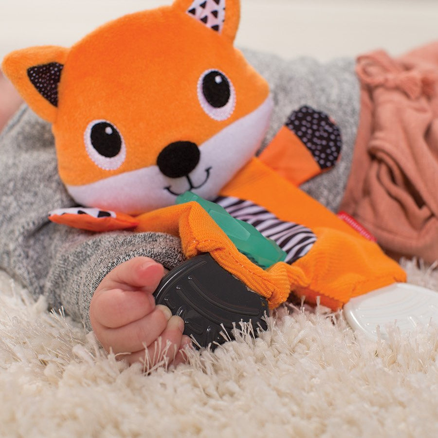 Infantino Cuddly Teether, Fox, 5.25 x 2 x 11 Inch (Pack of 1)