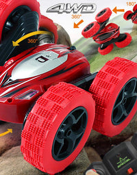 Remote Control Car RC Cars - Drift High Speed Off Road Stunt Truck, Race Toy with 2 Rechargeable Batteries, 4 Wheel Drive, Cool Birthday Gifts for Boys Age 6 7 8 9 10 11 Year Old Kids Toys
