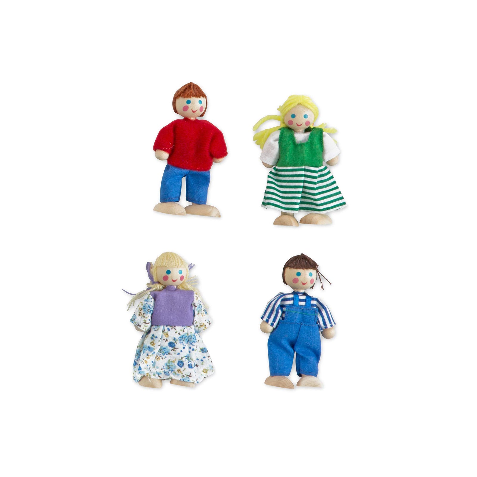 Melissa & Doug Take-Along Wooden Doorbell Dollhouse - Doorbell Sounds, Keys, 4 Poseable Wooden Dolls