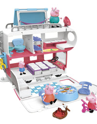 Peppa Pig Peppa’s Adventures Peppa’s Family Motorhome Preschool Toy, Vehicle to RV Playset, Plays Sounds and Music, Ages 3 and up
