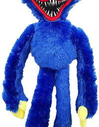 Poppy Playtime Huggy wuggys Plush Toy Monster Horror Christmas Stuffed Doll Gifts for Game Fan’s Birthday 15.8 in (Blue)

