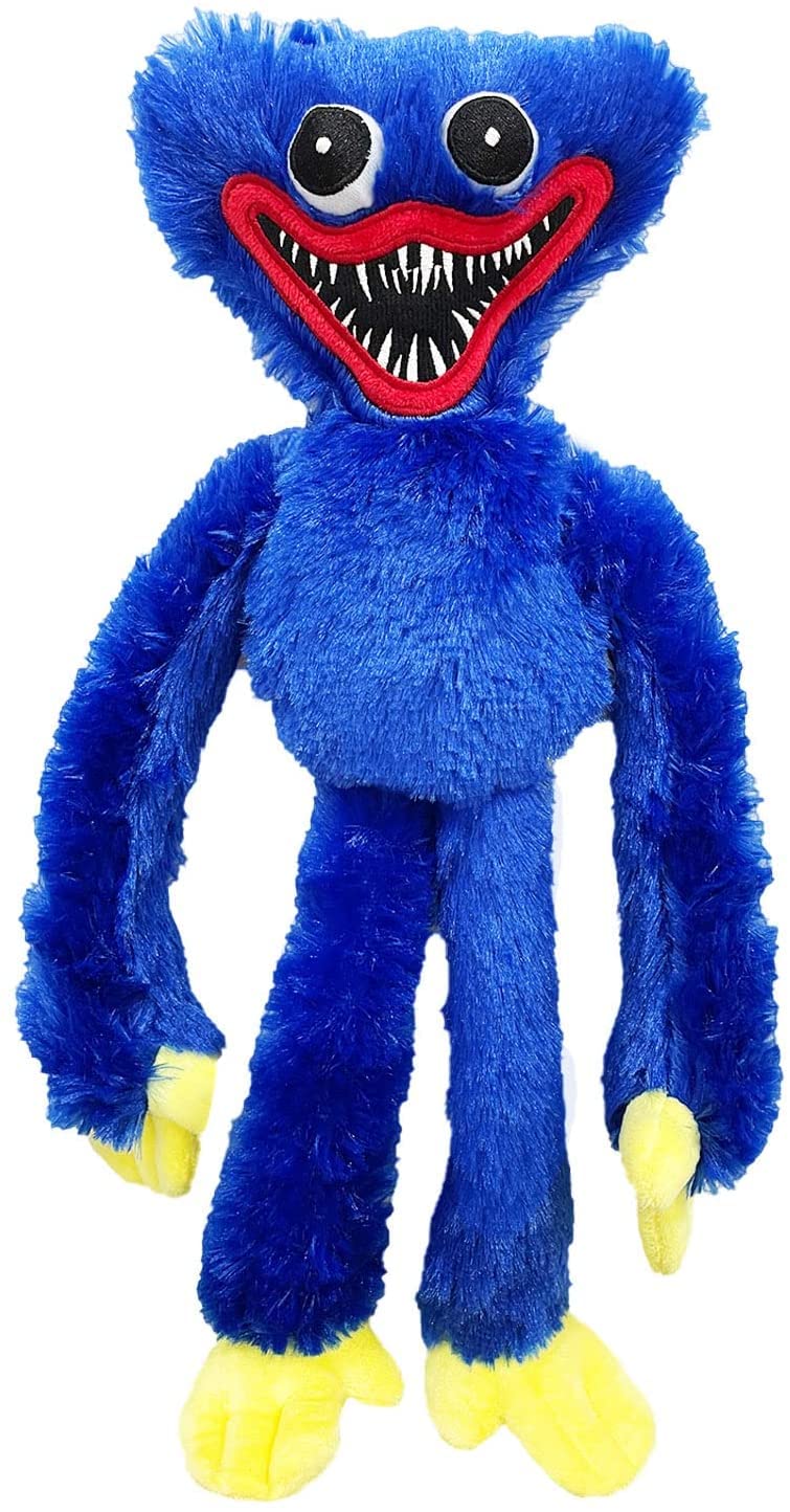 Poppy Playtime Huggy wuggys Plush Toy Monster Horror Christmas Stuffed Doll Gifts for Game Fan’s Birthday 15.8 in (Blue)