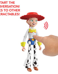 Pixar Interactables Jessie Talking Action Figure, 8.8-in Tall Highly Posable Movie Character Toy, Interacts with Other Figures, Kids Gift Ages 3 Years & Up
