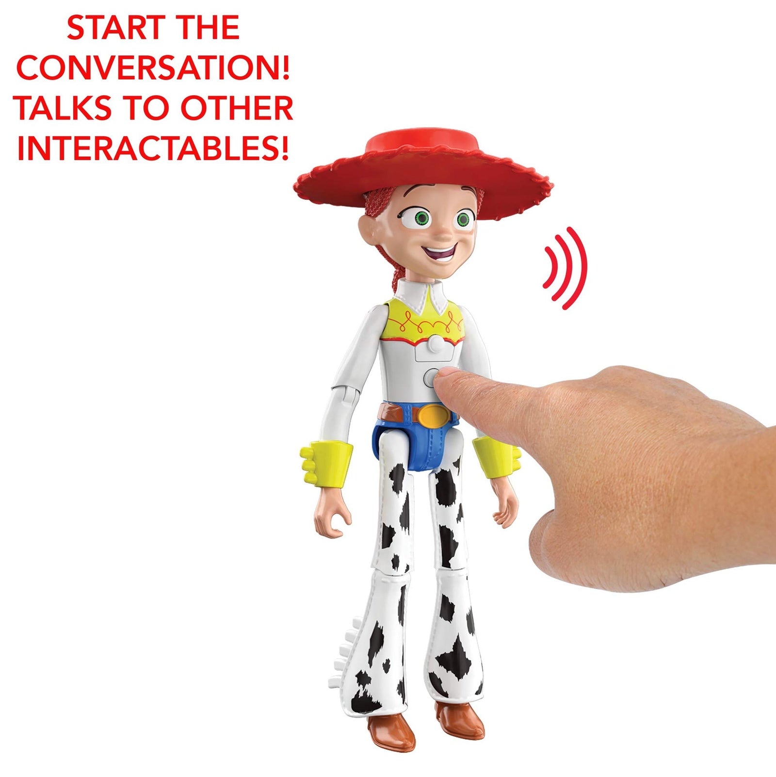 Pixar Interactables Jessie Talking Action Figure, 8.8-in Tall Highly Posable Movie Character Toy, Interacts with Other Figures, Kids Gift Ages 3 Years & Up