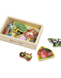 Melissa & Doug 20 Wooden Farm Magnets in a Box
