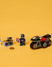 LEGO Marvel Captain America and Hydra Face-Off 76189 Collectible Building Kit; Captain America and Motorcycle Set; New 2021 (49 Pieces)
