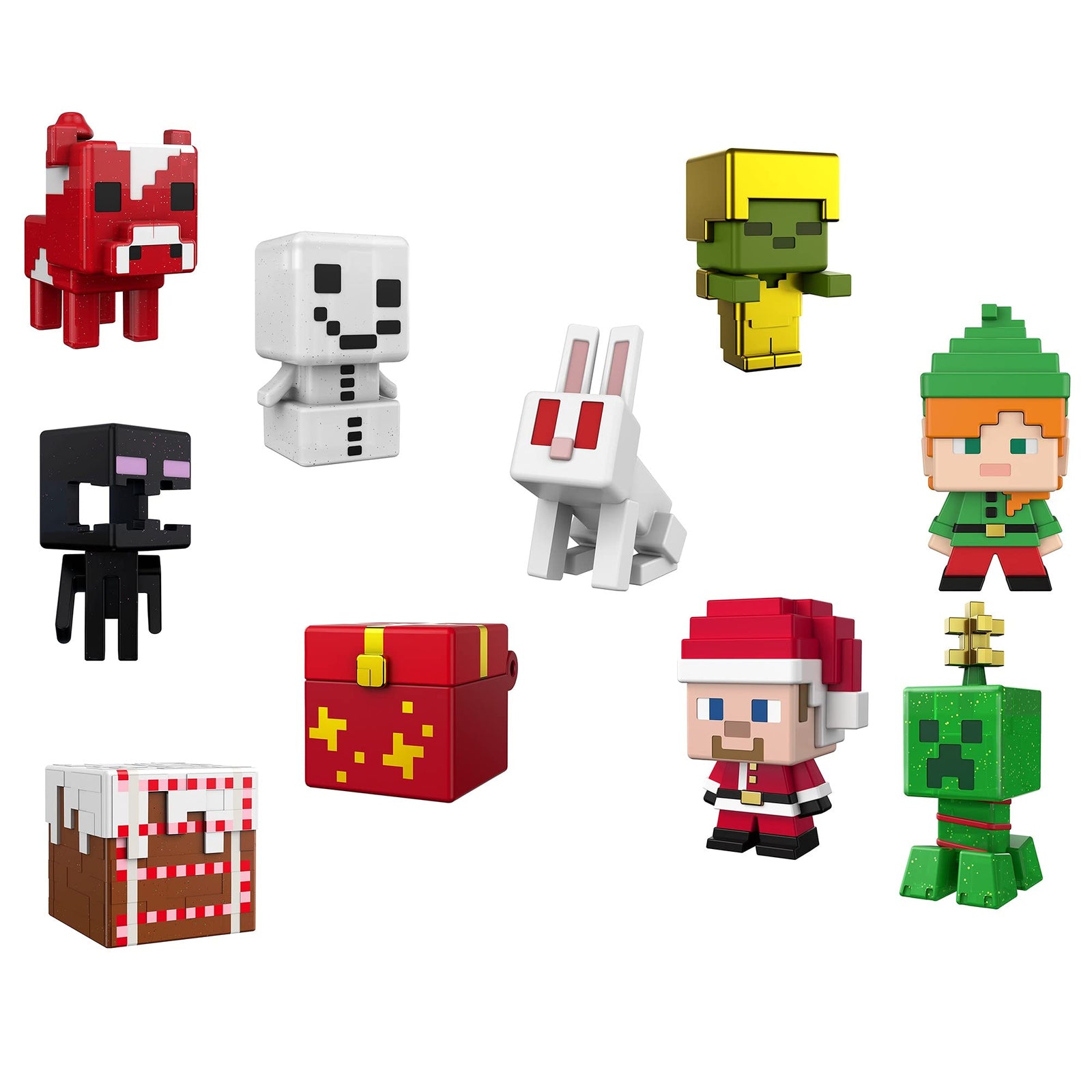 Minecraft Mini Figures 2021 Advent Calendar, One A Day Storytelling Fun with Minecraft Characters and Stickers, Holiday Activity Gift, for Kids Age 6 Years & Older