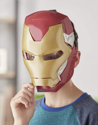 Avengers Marvel Iron Man Flip FX Mask with Flip-Activated Light Effects for Costume and Role-Play Dress Up Brown/a
