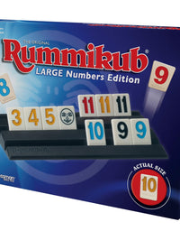 Pressman Rummikub Large Numbers Edition - The Original Rummy Tile Game Blue, 5"
