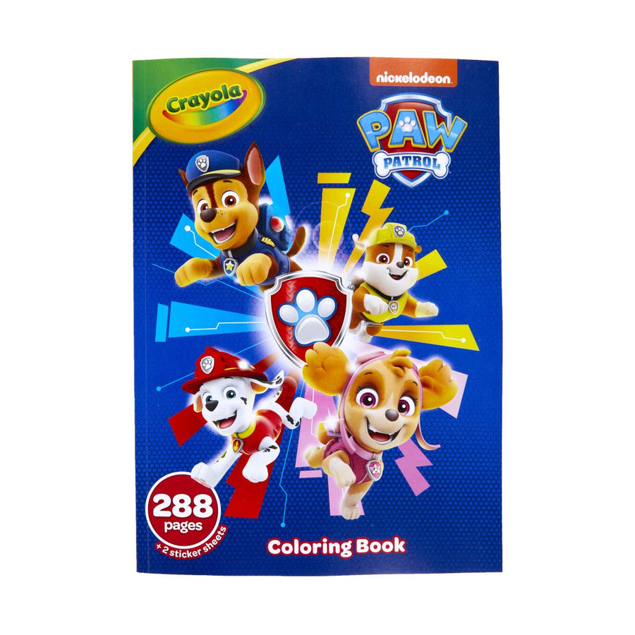 Crayola Paw Patrol Coloring Book with Stickers, Gift for Kids, 288 Pages, Ages 3, 4, 5, 6