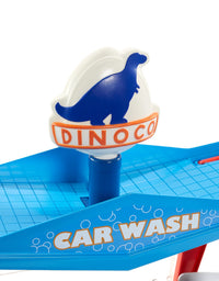 Disney Pixar Cars Color Change Dinoco Car Wash Playset with Pitty and Exclusive Lightning McQueen Vehicle, Interactive Water Play Toy for Kids Age 4 Years and Older
