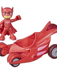PJ Masks Owl Glider Preschool Toy, Owlette Car with Owlette Action Figure for Kids Ages 3 and Up
