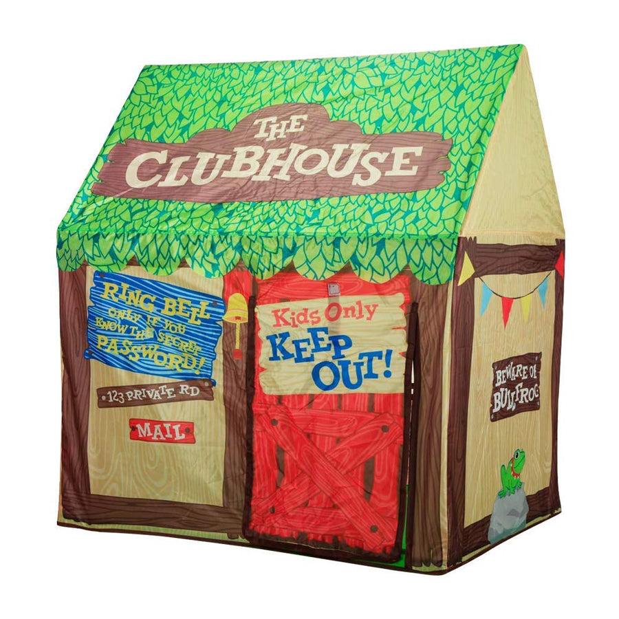 Swehouse Clubhouse Tent Kids Play Tents for Boys School Toys for Indoor and Outdoor Games Children Playhouse with Roll-up Door and Windows