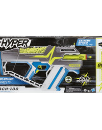 NERF Hyper Mach-100 Fully Motorized Blaster, 80 Hyper Rounds, Eyewear, Up to 110 FPS Velocity, Easy Reload, Holds Up to 100 Rounds
