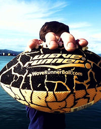 Wave Runner Grip It Waterproof Football- Size 9.25 Inches with Sure-Grip Technology | Let's Play Football in The Water! (Random Color)
