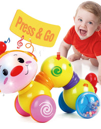 Baby Toys 6 to 12 Months Musical Press and Go Baby Toys 12-18 Months Baby Girl Gifts Baby Boy Toys Crawling Toys with Light Inflant Toys 6-12 Months Toys 1 Year Old Girls Boys
