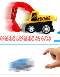 Pull Back Car, 20 Pcs Assorted Mini Truck Toy and Race Car Toy Kit Set, Funcorn Toys Play Construction Vehicle Playset Educational Preschool for Kids Children Party Favors Birthday Game Supplies
