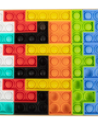 GooKit Push Bubble Sensory Fidget Toys,Tetris Jigsaw Puzzle Pop Push it, Needs Stress Relief Squeeze Toys for Kids Adult (26pcs)
