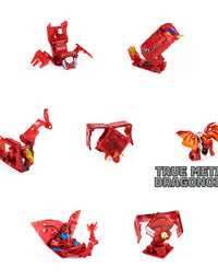 Bakugan GeoForge Dragonoid, 7-in-1 Includes Exclusive True Metal Dragonoid and 6 Geogan Collectibles, Kids Toys for Boys
