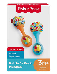 Fisher-Price Rattle 'n Rock Maracas, Blue/Orange [Amazon Exclusive] 2 Count (Pack of 1)
