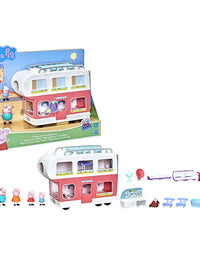 Peppa Pig Peppa’s Adventures Peppa’s Family Motorhome Preschool Toy, Vehicle to RV Playset, Plays Sounds and Music, Ages 3 and up
