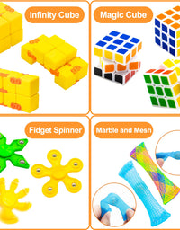 HAJACK Fidget Toys Packs, 40 PCS Sensory Toys Set for Autistic Children & ADHD & Adults & ADD & OCD to Relief Stress Gift with Marble Mesh & Fidget Squirrel Toy for Birthday & Classroom Reward
