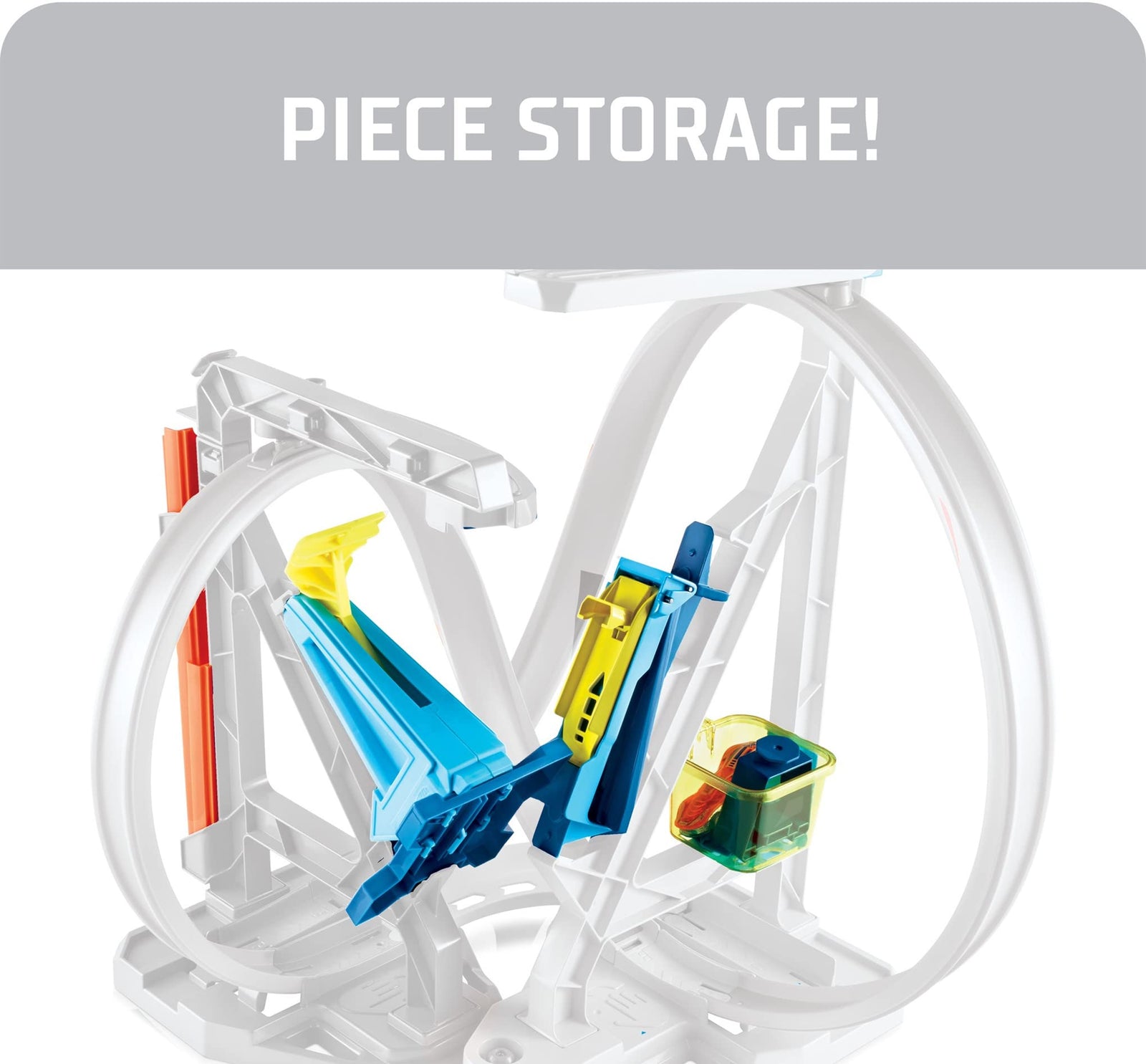 Hot Wheels Track Builder Unlimited Infinity Loop Kit with Adjustable Set-Ups & Jump That Flips Cars into Catch Cup for Kids 6 to 12 Years Old with One 1:64 Scale Vehicle