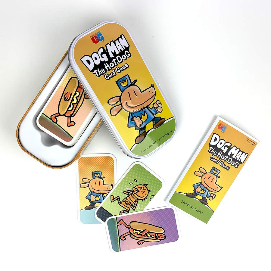 University Games Dog Man The Hot Dog Card Game for Ages 5 and Up, 2 to 4 Players Based on The Dog Man Books by Dav Pilkey (07011), Yellow