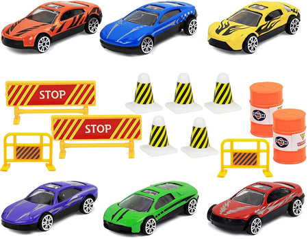 Click N' Play Transport Car Carrier Truck, Loaded with Cars, Road Signs & More. Holdup To 28 Cars. Jumbo 22" Long