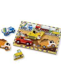 Melissa & Doug Construction Vehicles Wooden Chunky Puzzle (6 pcs)
