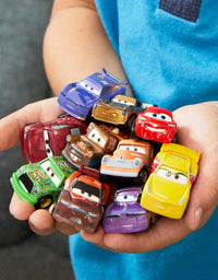 Disney and Pixar Cars Mini Racers Derby Racers Series 10-Pack, Small Metal Movie Vehicles for Competition and Story Play, Wide Character Variety, Authentic Details
