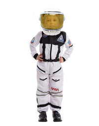 Astronaut NASA Pilot Costume with Movable Visor Helmet for Kids
