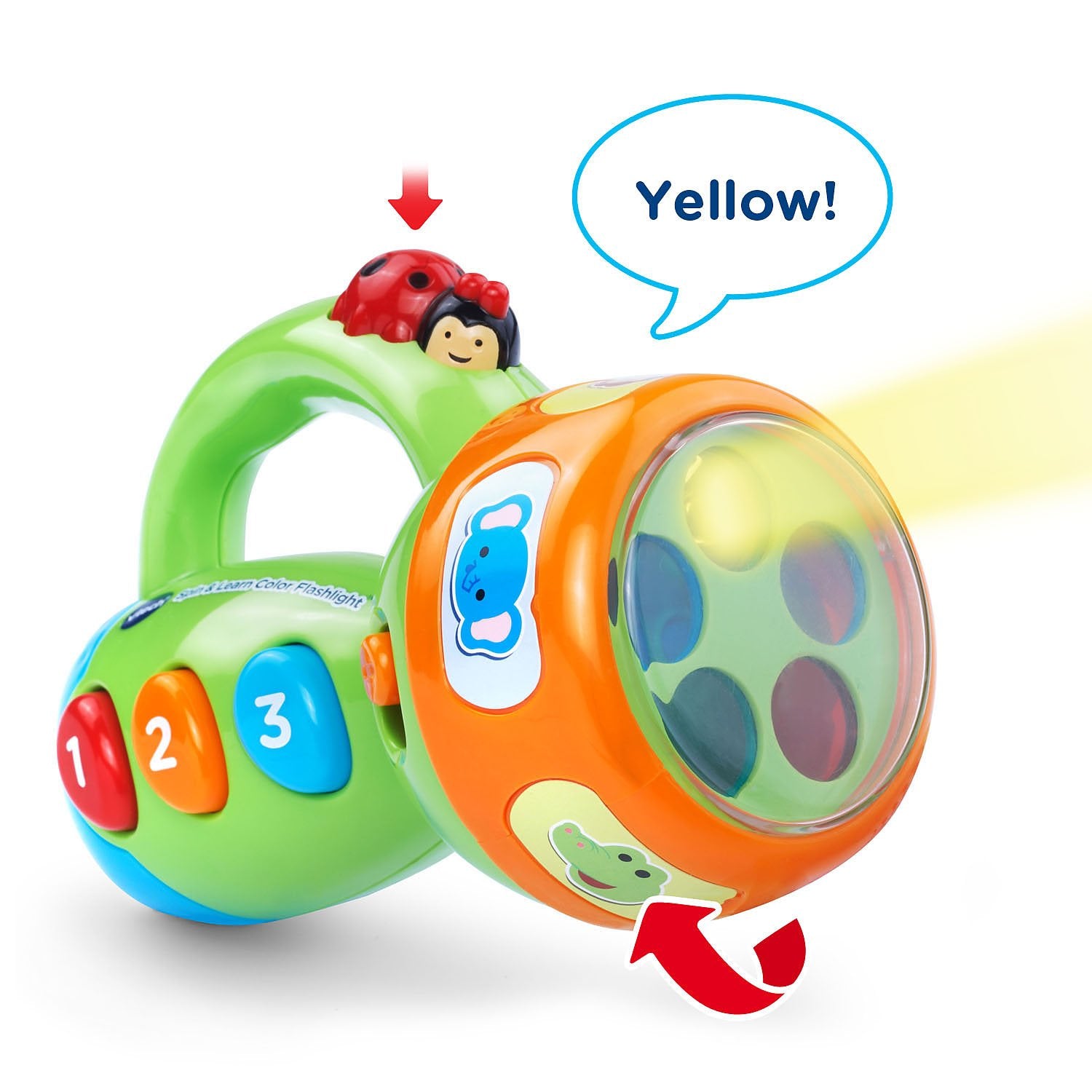 VTech Spin and Learn Color Flashlight Amazon Exclusive, Lime Green