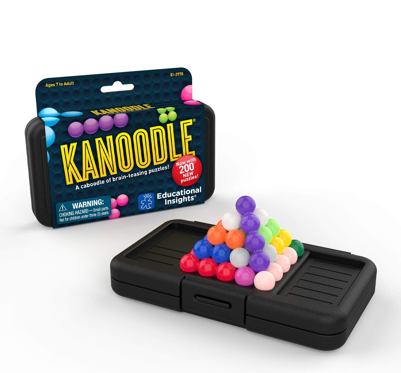 Educational Insights Kanoodle 3-D Brain Teaser Puzzle Game, Stocking Stuffer for Kids, Teens & Adults, Featuring 200 Challenges, Ages 7+