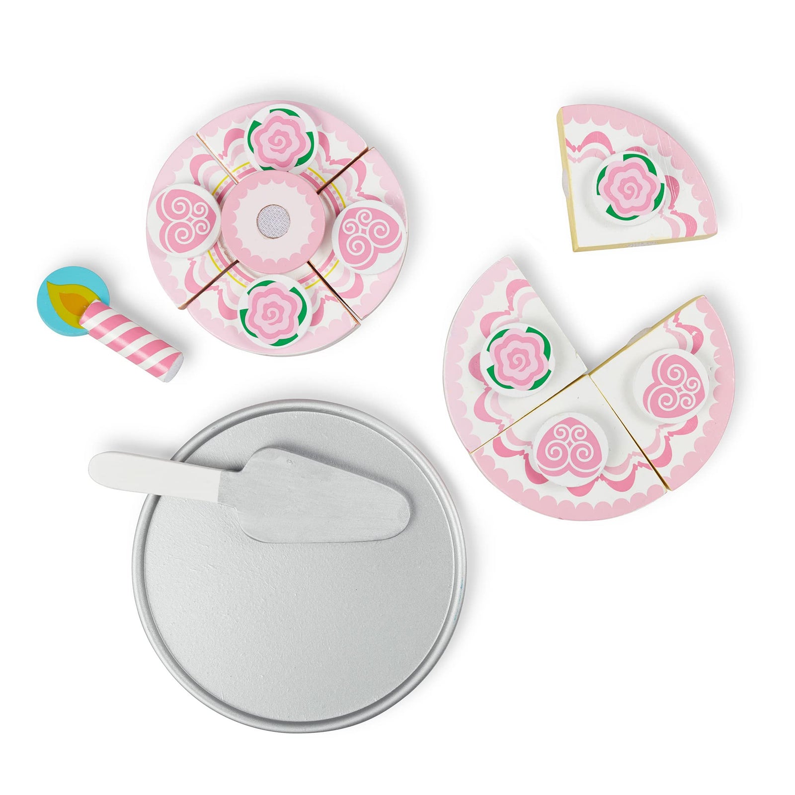 Melissa & Doug Triple-Layer Party Cake Wooden Play Food Set