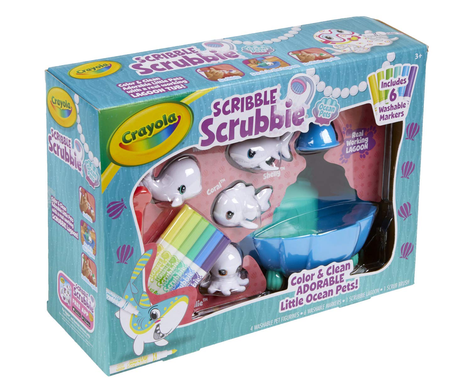 Crayola Scribble Scrubbie Pets Lagoon Playset, Toys for Boys & Girls, Gifts for Kids, Ages 3, 4, 5, 6