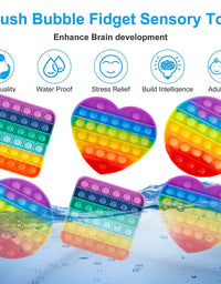 6 Packs Popitsfidgets Toy for Boys，Poppers It Popits Pops Popet Popitsfidgets Press Pop Bubble Sensory Stress Relief Satisfying Game Toy Package Fidgettoy Set Rainbow Mouse Dinosaur Space Robot
